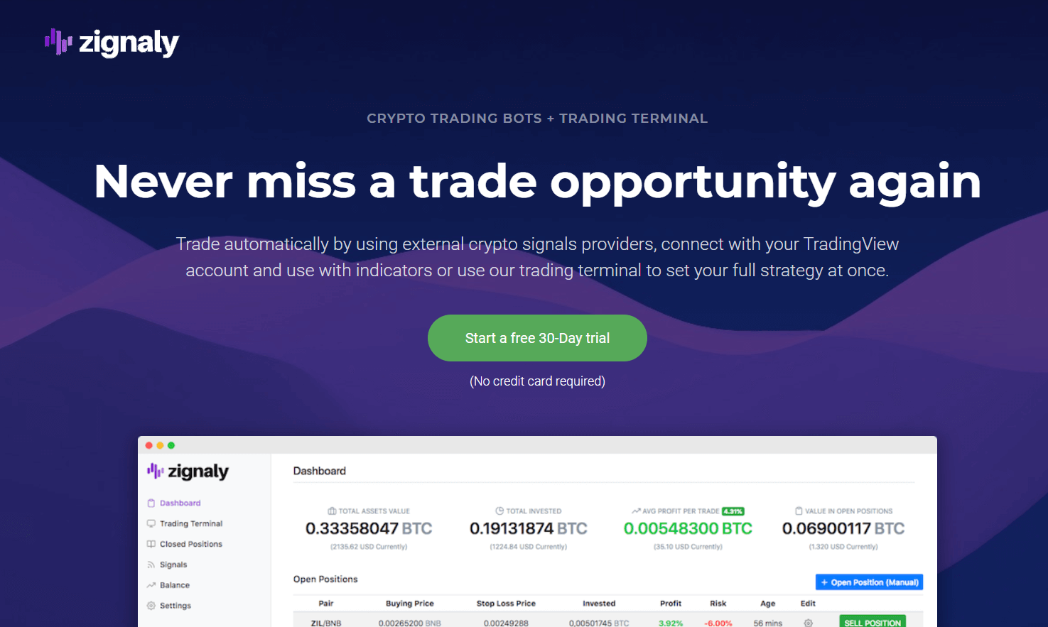 Zignaly trading bot